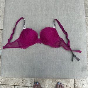 Pink rhinestone Victoria’s Secret bra